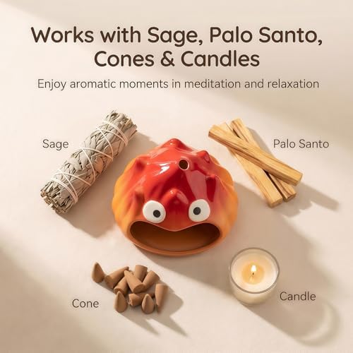 Ceramic Palo Santo Holder & Cone Incense Burner - Mini Chimney - Image 2