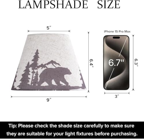 GO&SO Small Animal Lamp Shades Set of 2,5"×9"×6.4" Print Bell Shade Replac - Image 4