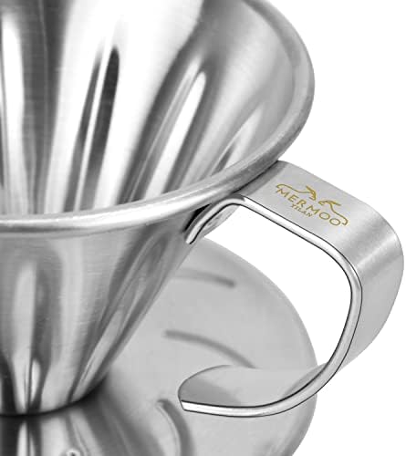 MERMOO YILAN Pour Over Coffee Dripper Stainless Steel Metal Filter Holder - Image 4