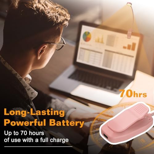 KTEBO 2 Pack Rechargeable Book Light Clip-On Reading Light for Books in Bed - Image 5