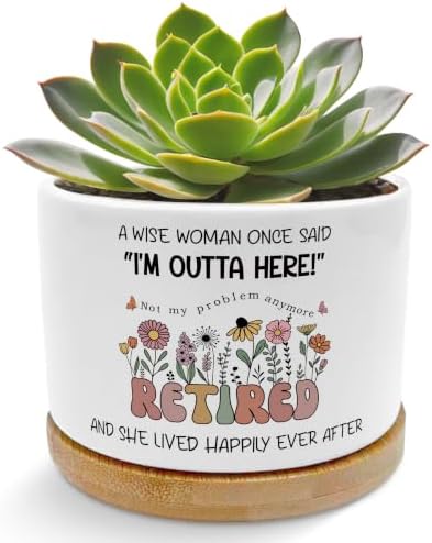 Retirement Gifts for Women Planter Pots by Unknown