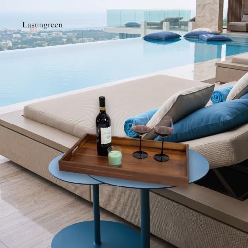 23 Inches Large Acacia Wood Serving Tray,Wood Tray for Kitchen Island Dining Table Wine,Bedside Tray(Light Brown, 23" x 13") - Image 4
