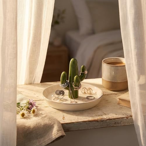 Ceramic Ring Holder Dish Cactus Jewelry Holder Ring Dish - Image 5