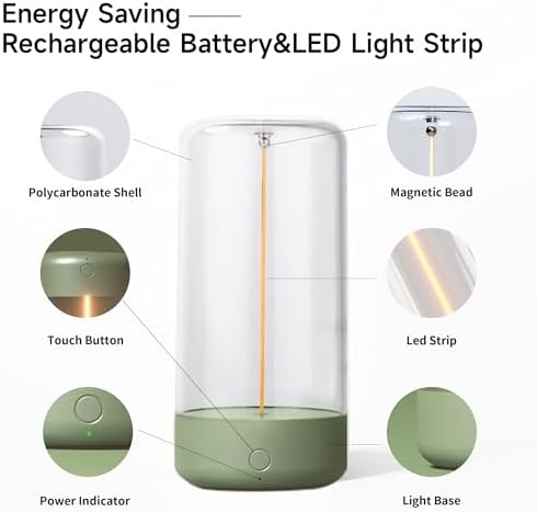 AUGE LIGHT Mini Minimalist Table Lamp, Cordless Lamp, Rechargeable Lamp - Image 3