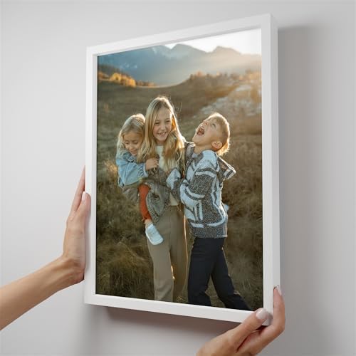 Mixtiles Official Custom Photo Tiles - Magnetic Wall Frames - Adhesive Sticker, no Nails - Personalized Printed Photos - Various Sizes and Frames - 12x16-1-Tile - Normal White