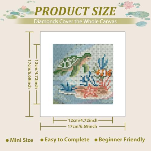 6 Pcs Small Diamond Art Kits Ocean Animals Diamond Art Kits for Adults - Image 3