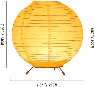 Battery Operated Lamp Bedside Table Lamp Paper and Chrome Standing Lamp Room Decoration Festival Lantern Light Nightstand Desk Lamp Bedroom Dresser Living Kids Room College Dorm Coffee - Image 4