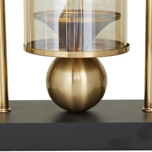 CosmoLiving by Cosmopolitan Metal Pillar Candle Holder with Metal Stand, 8" x 4" x 13", Gold - Image 4