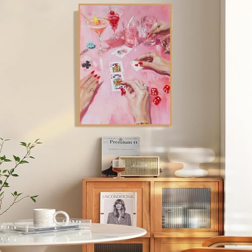 Pink Poker Diamond Art Kits for Adults Diamond Painting Kit for Beginner - Image 2