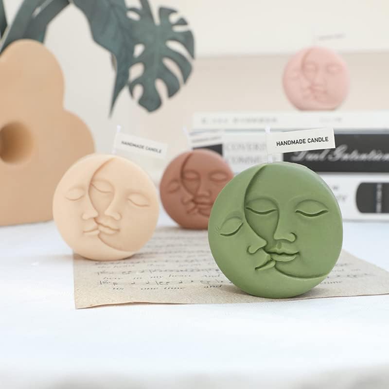 Candle Molds - Silicone Mold for Candles Making, DIY 3D Moulds for Soy Wax, Beeswax, Scented Candle, Valentine's Day Gifts (Moon) - Image 3