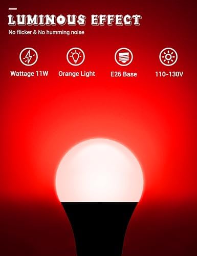 JandCase Christmas Red LED Light Bulb Outdoor Decor [4 Pack]Christmas Light - Image 4