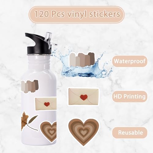 120 Pcs Vintage Aesthetic Stickers, Scrapbook Supplies - Image 3