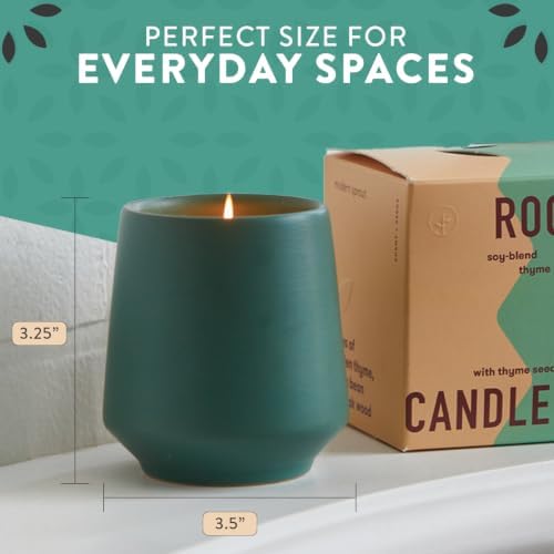 Modern Sprout Soy Candle Planter - Grows Thyme - Tonka Bean Scent - 2-Pack - Image 4