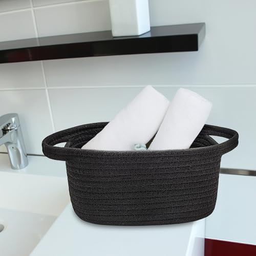 ABenkle Small Storage Basket, Mini Basket, Cute Tiny Cotton Rope Woven Shelf Basket, Boho Decorative Toy Storage Bin Gift Basket - Image 5