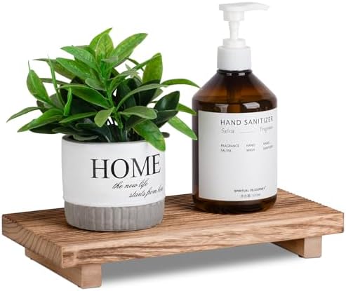 Bathroom Tray Farmhouse Decor Kitchen Soap Holder, 11" * 5.5" Brown by zoocatia