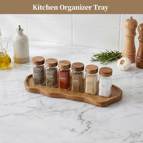 Small Wooden Tray | Acacia Wood Tray for Vanity, Bathroom Counter, Coffee Table & Toilet | Perfect for Jewelry, Remote, Perfumes & Catch All | Mini Charcuterie Board Serving Platter (Cloud Shape) - Image 5