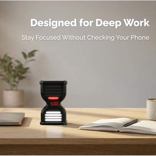 Pomodoro Timer for Productivity, Visual Countdown with Light Flow, Flip Timer 25/5 min, Custom Countdown Count-up, USB-C Rechargeable, Silent Study for Kids Students ADHD Gift Work Classroom Office - Image 6