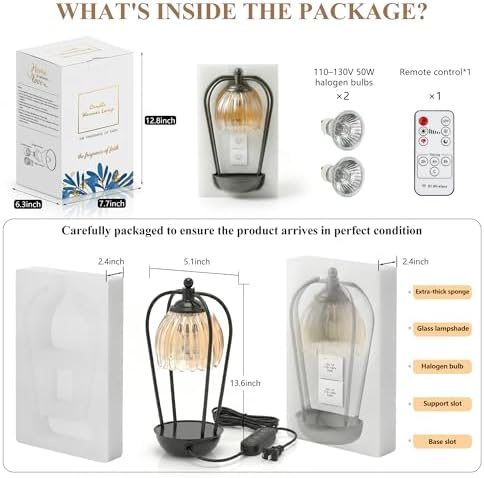 Candle Warmer Lamp with Timer and Wireless Remote Control - Image 6