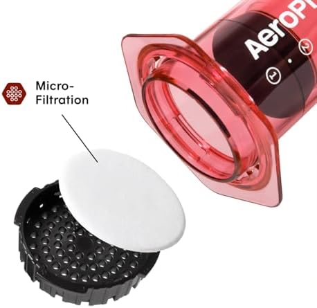 AeroPress Clear Red Coffee Press, French Press, Pour-Over & Espresso Style - Image 3