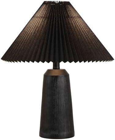 JONATHAN Y Arvid Table Lamp 20.5" Resin Metal Bedside, Black Wood Finish by JONATHANY