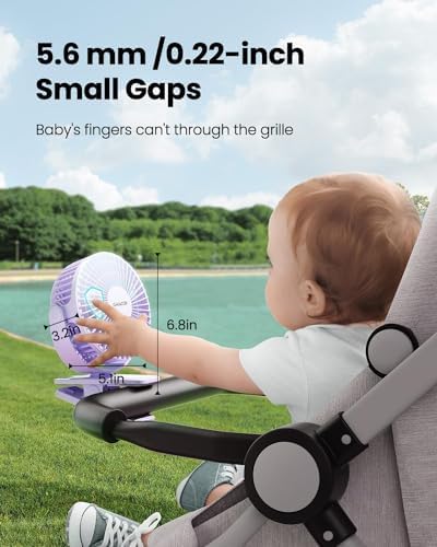 Gaiatop Portable Clip on Fan, Mini Personal Quiet Rechargeable Fan - Image 3