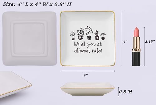 NZY We All Grow at Different Rates-Preschool Special Education-Inspirational Women Teacher Jewelry Tray Trinket Holder Ring Dish-Cute Motivational Teacher Life-First of Day School-Christmas Gifts - Image 5