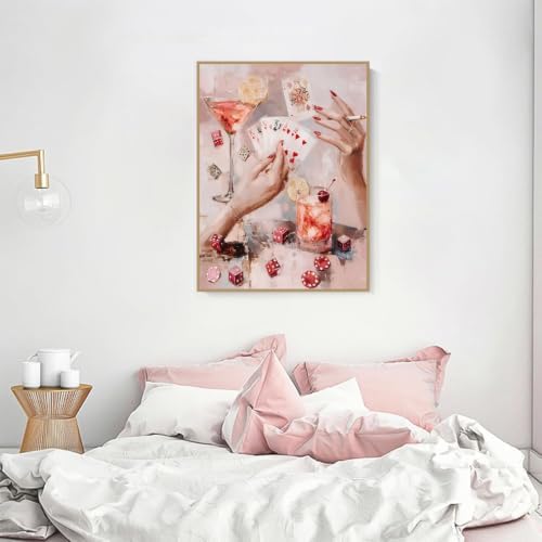 Pink Poker Diamond Art Kits for Adults Diamond Painting Kit for Beginner - Image 2