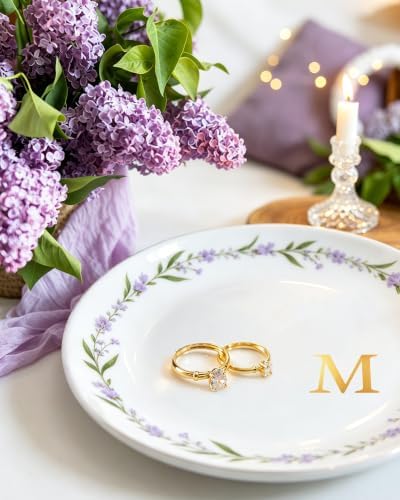 Ceramic Personalized Jewelry Dish Ring Holder Trinket Tray V - Image 2