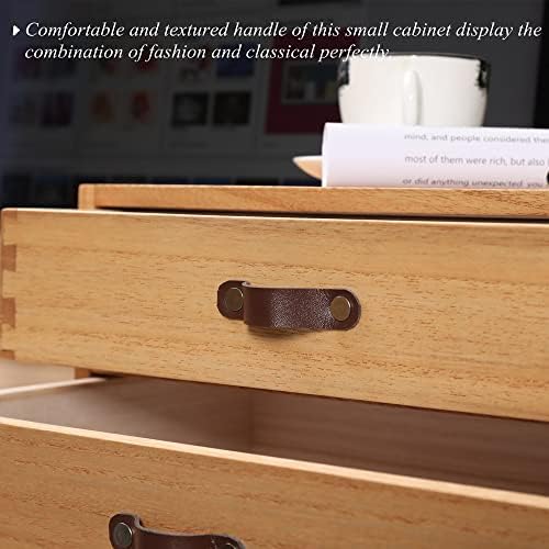 DDYURI Wooden Desk Organizer with 2 Drawers - Desktop Storage Drawers for Office Supplies File Paper Storage - Wood Chest/Small Cabinets for Jewelry Dresser Kitchen Counter (FAX2C-LT） - Image 5