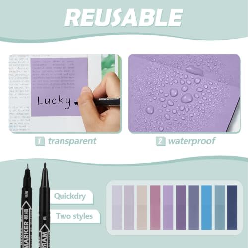 Jutom 38 Pcs Book Annotation Kit for Bible Study, Purple Series, Square - Image 5
