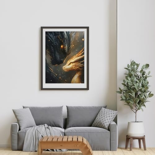 5D Diamond Painting Kits for Adults, Dragons Diamond Art Kits 12x16 in - Image 3