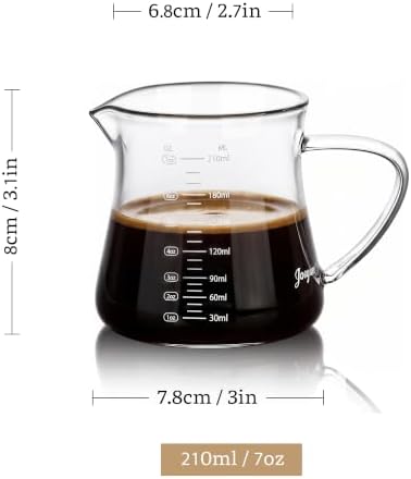 Joeyan Espresso Shot Cups 7 oz, Glass Measuring Cup, Espresso Accessories - Image 2