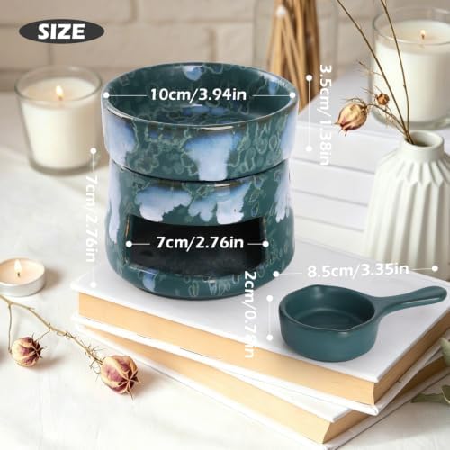 Bighan Tea Light Candle Holder Ceramic Oil Burner Tealight Wax Warmer - Image 2