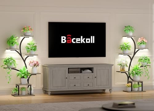 BACEKOLL Plant Stand Indoor with Grow Light, 7 Tier 49" Lighted Plant Shelf - Image 2