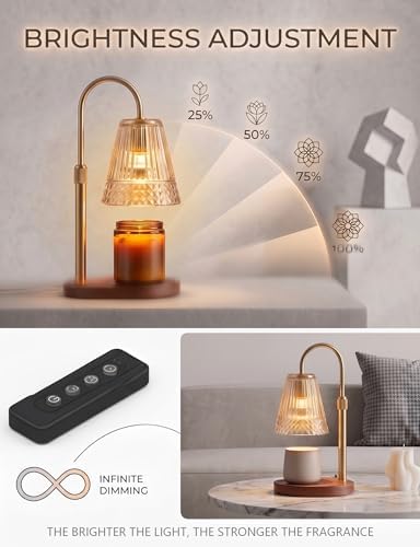 Candle Warmer Lamp with Timer Dimmer, Ideal Gift for Women & Mom, Smokeless Wax Melter for Scented Candles & Tarts, Dimmable Aromatherapy Home Decor, Ideal Gift for Women & Mom - Image 4