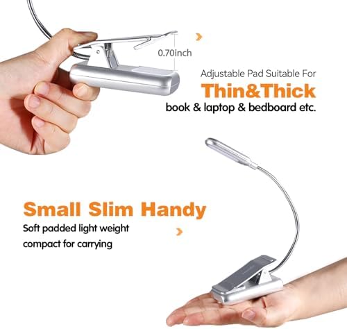 VAVOFO Rechargeable Reading Light, Clip on Book Light for Reading in Bed - Image 5