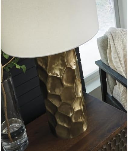 Signature Design by Ashley Marshawn Glam Metal Table Lamp with 3-Way Switch, Metallic - Image 6