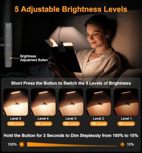 Gritin 2026 Gen 2 Book Light for Reading- 32 Eye Caring Full Spectrum LED - Image 6