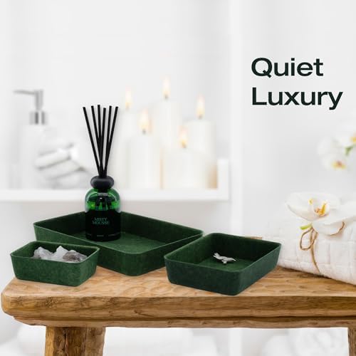 Welaxy 7-Piece Felt Drawer Organizer Bins, Dividers Tray Set, Forest Green - Image 3