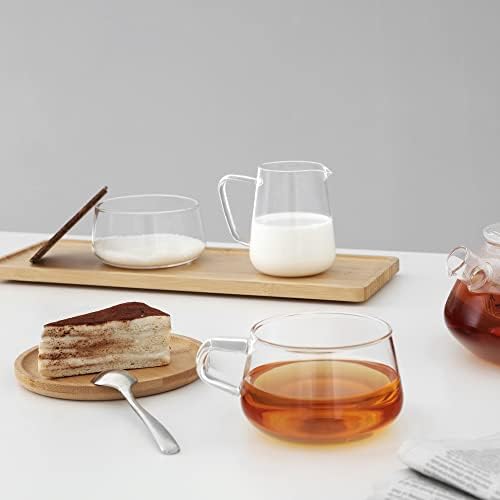 VIVA Classic Glass Coffee Mug or Tea Cup and Saucer Made of Bamboo Wood - 9 oz / 250ml - Perfect for Cappuccinos, Macchiatos, and lattes - Image 6