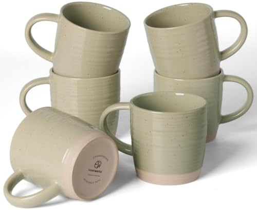 famiware Coffee Mugs Set of 6, 13 oz Mug Set, Ceramic Cup Set with Handle by Famiware