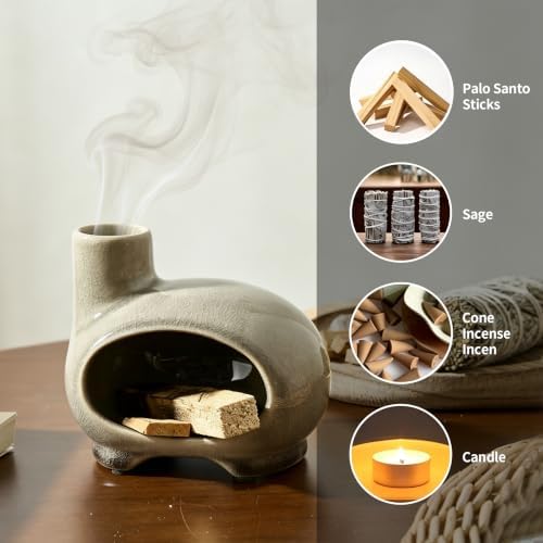 Handmade Ceramic Incense Holder,Palo Santo Holder for Burning,Sage Burner - Image 2