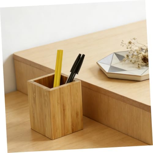 Bamboo Wood Pen Holder Desktop Desk Organizer for Stationery and Chopsticks - Image 5