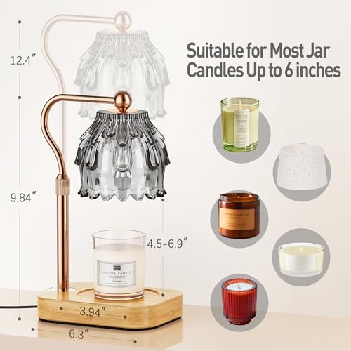 Candle Warmer Lamp with Timer - Flower Design Electric Wax Melting Wax Lamp for Jar Candles, Gift for Women, Mom, Christmas, Birthday,Home Decor - Image 2