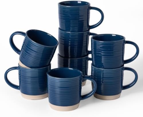 famiware Coffee Mugs Set of 8, 13 oz Mug Set, Ceramic Cup Set with Handle by Famiware