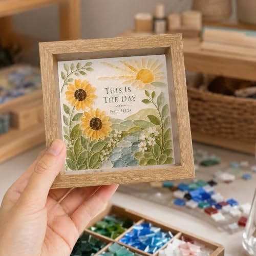 FRANDEK Mosaic Craft Kit for Adults Nature Theme Acrylic Gem Set Decoration - Image 2