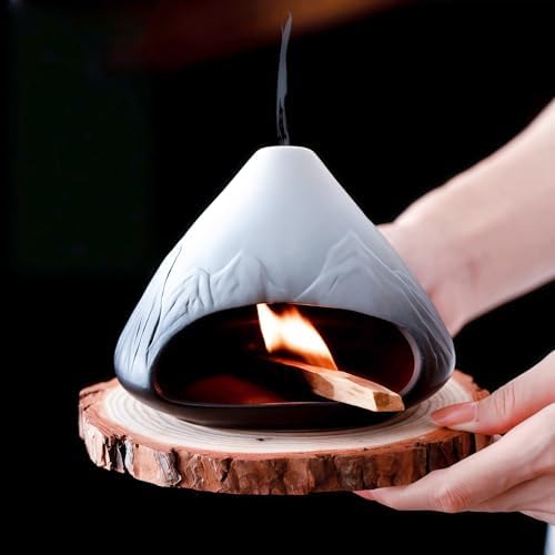 Handmade Ceramic Palo Santo Holder – Suitable for Burning Sage & Palo Santo - Mini Chimenea-Style Burner, an Incense Burner for Spiritual Meditation, Yoga or Home Decoration by Unknown