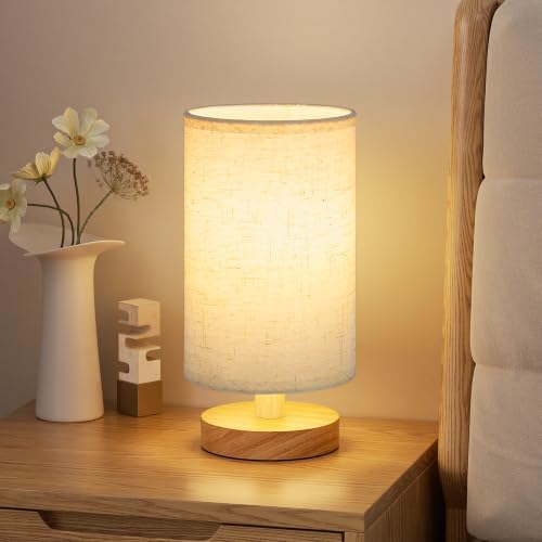 Fenmzee 8.5" Small Table Lamp for Bedroom - Inline Switch Bedside Lamp by Fenmzeelighting