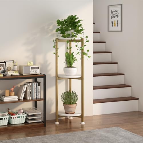 3 Tier Plant Stand Indoor Corner Tall Round Shape Plant Shelf - Image 5