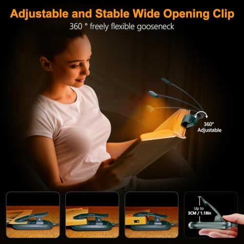 Gritin Rechargeable Book Light for Reading in Bed with 19 LED - Image 5